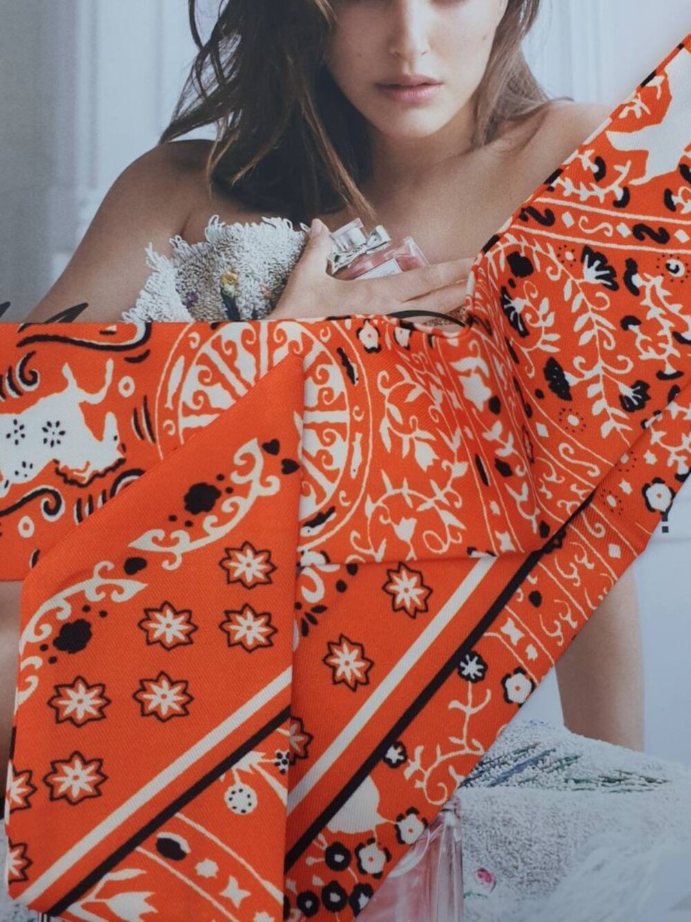 Skinny Scarf Orange Bandana Fashion Women Girls Hand Bag Accessory Hair Tie Gift